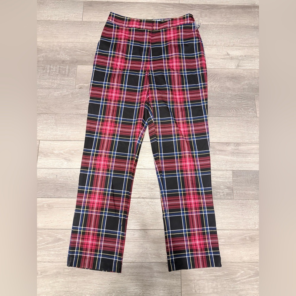 Draper‎ James RSVP Plaid Pants - Black & Red Plaid